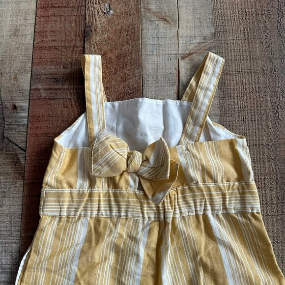 Tommy Bahama Girls Size 4T Yellow and White Striped Jumpsuit Overall Romper - Picture 9 of 10